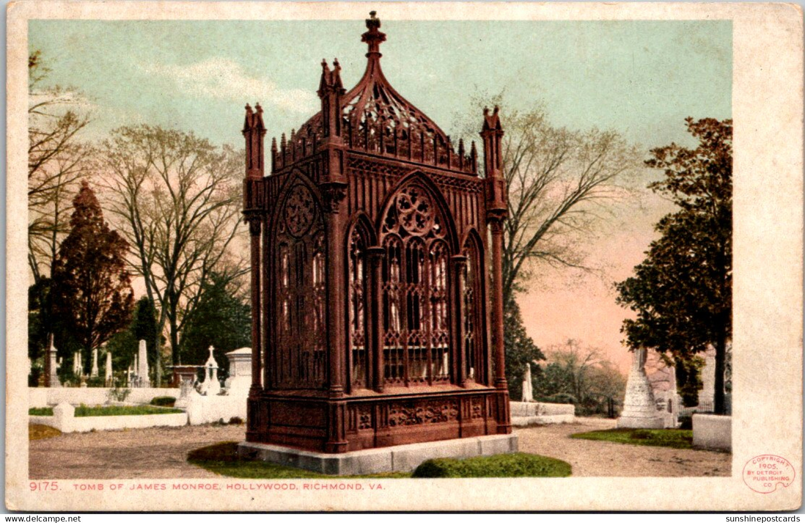 Virginia Richmond Hollywood Tomb Of James Monroe Detroit Publishing - Richmond