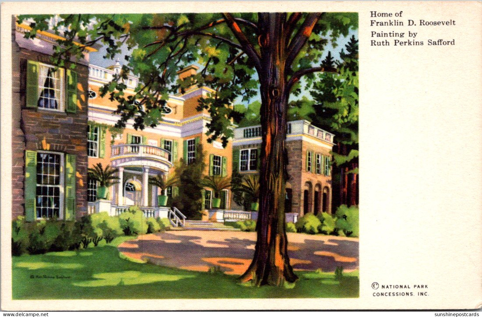 Home Of Franklin D Roosevelt Painting By Ruth Perkins Safford  - Presidentes