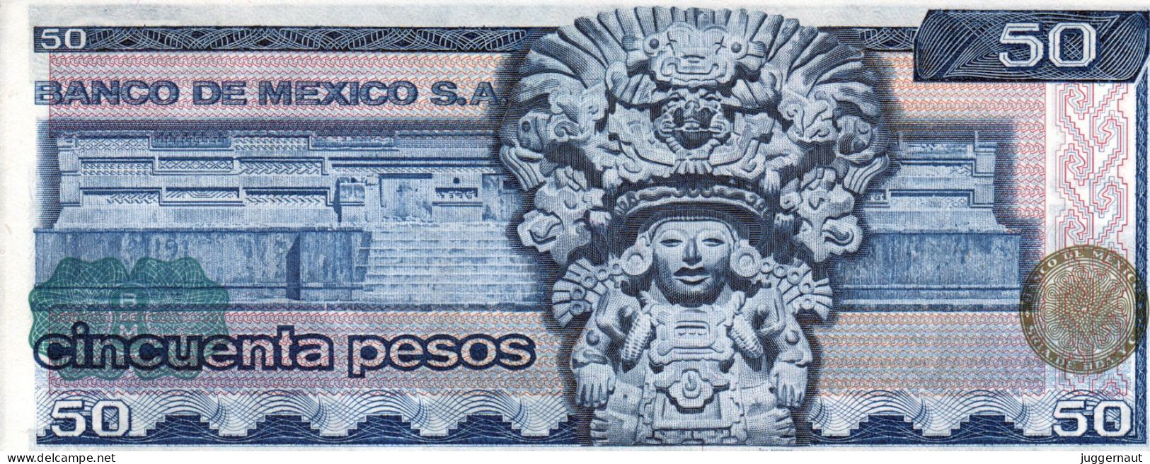 Mexico 50-PESOS Banknote 1978 Pick 67 UNC - Mexique