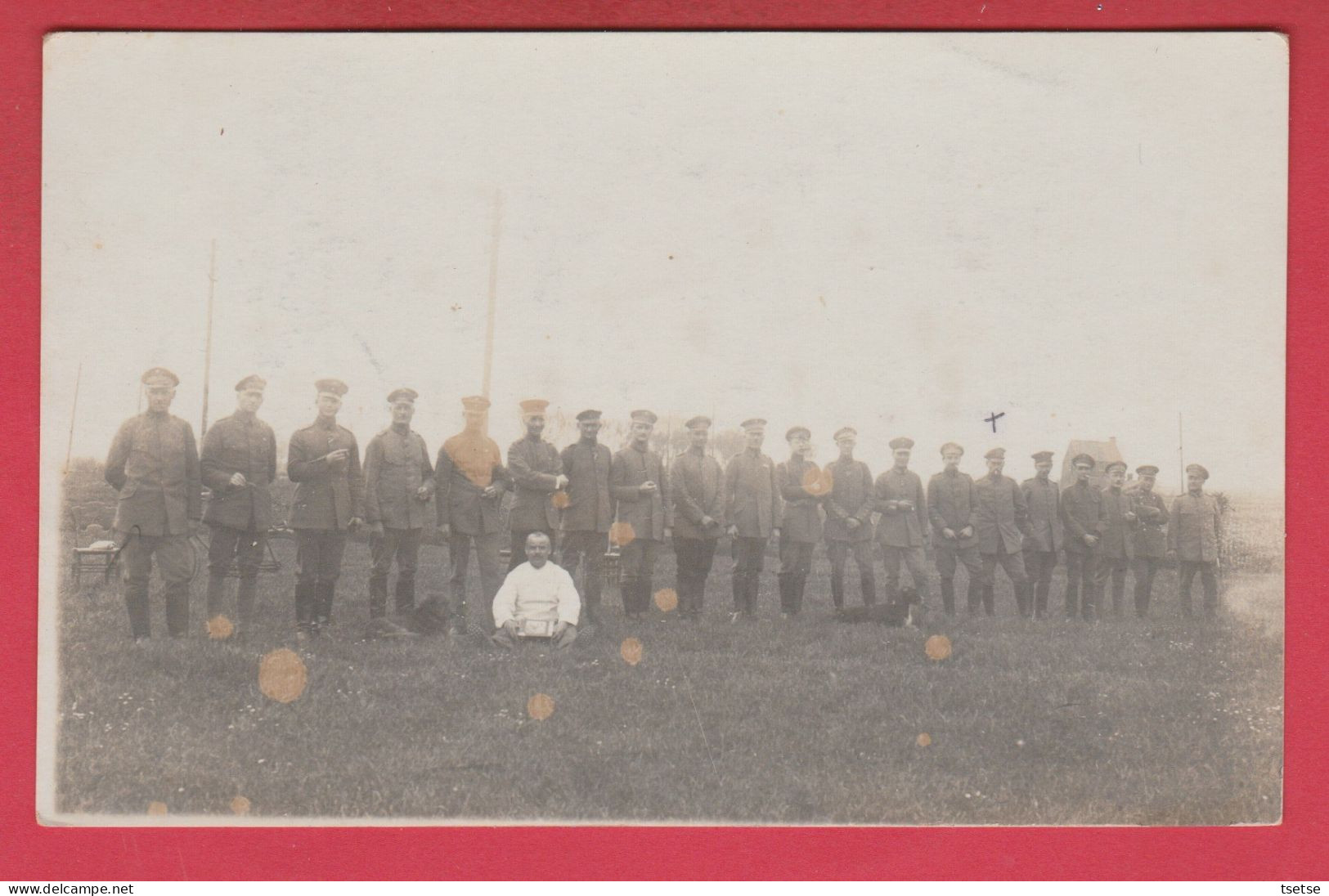 Comines-Warneton/ Tenbrielen Duits Fotokaart - Groupe De Soldats Allemands / Kasino  ( Voir Verso ) - Komen-Waasten