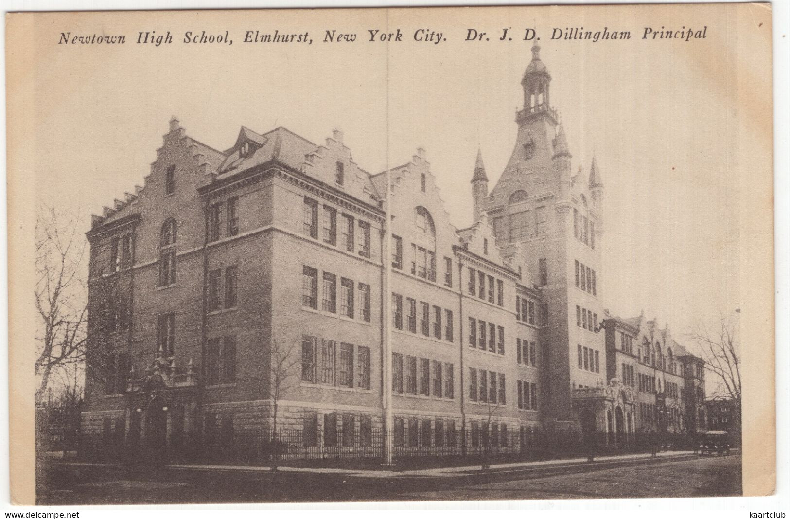 Newtown High School, Elmhurst, New York City.  - Dr. J.D. Dillingham Principal - (USA) - 1923 - Queens