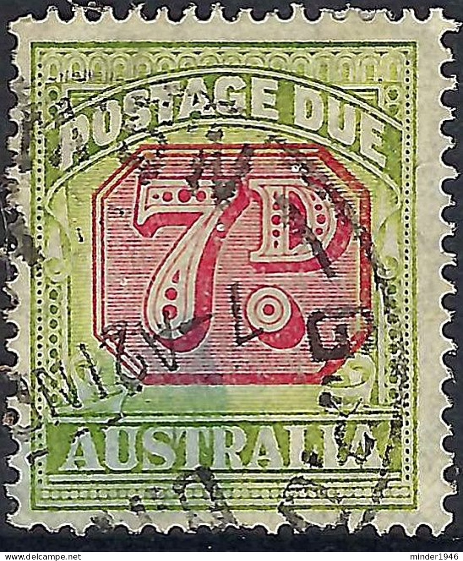 AUSTRALIA 1953 7d Carmine & Green Postage Due SGD126 Used - Segnatasse