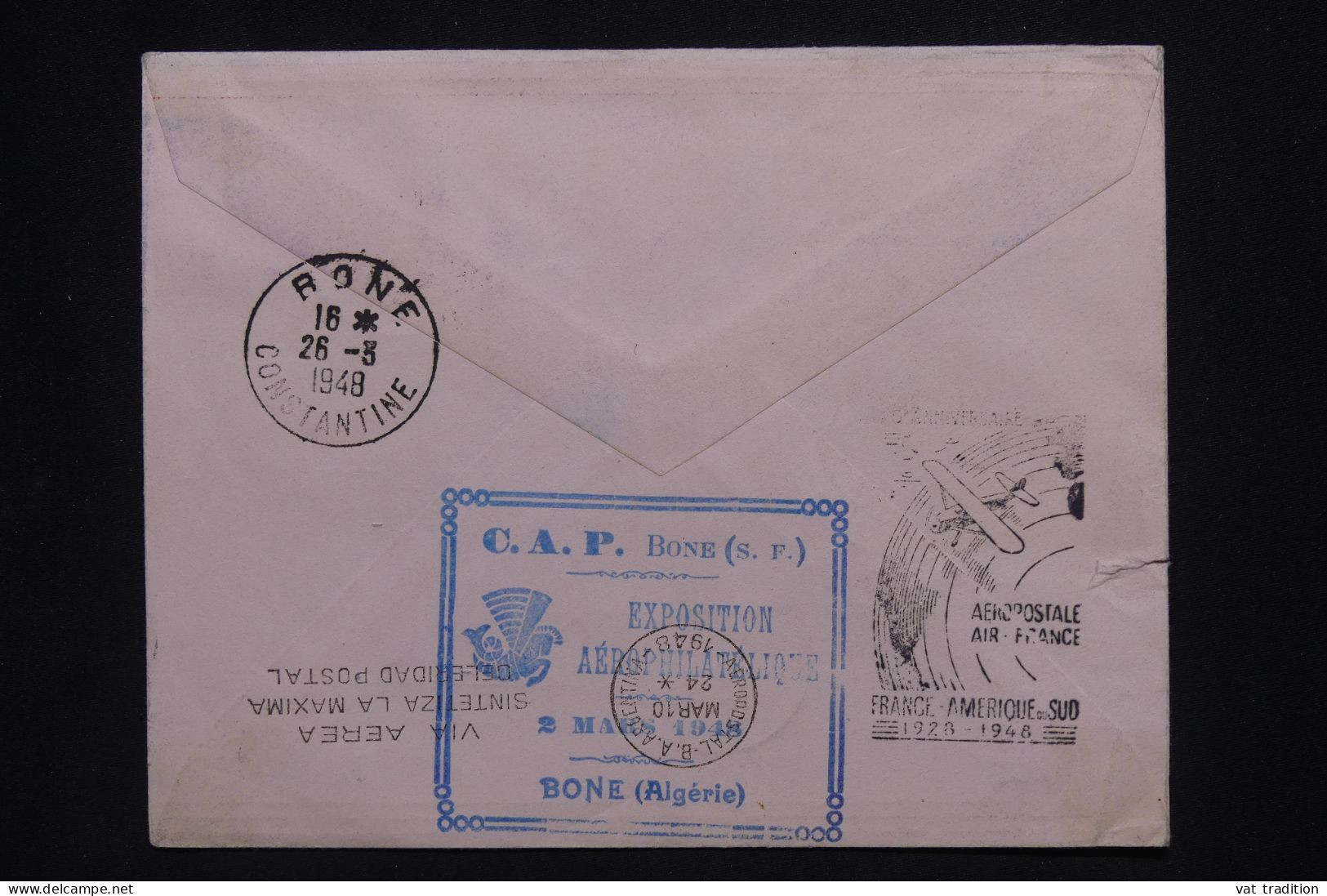 ALGERIE Française - Lettre Par Avion - Pour Buenos Ayres - 1948 - A 506 - Airmail