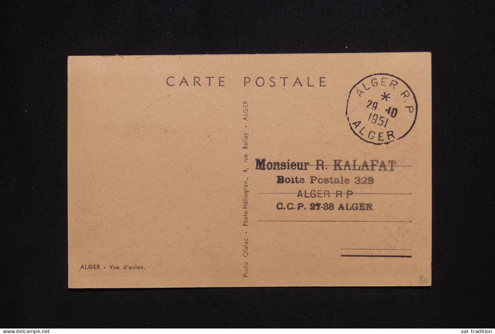ALGERIE Française - Lettre Par Avion - Rallye Aérien - 1951 - A 508 - Airmail