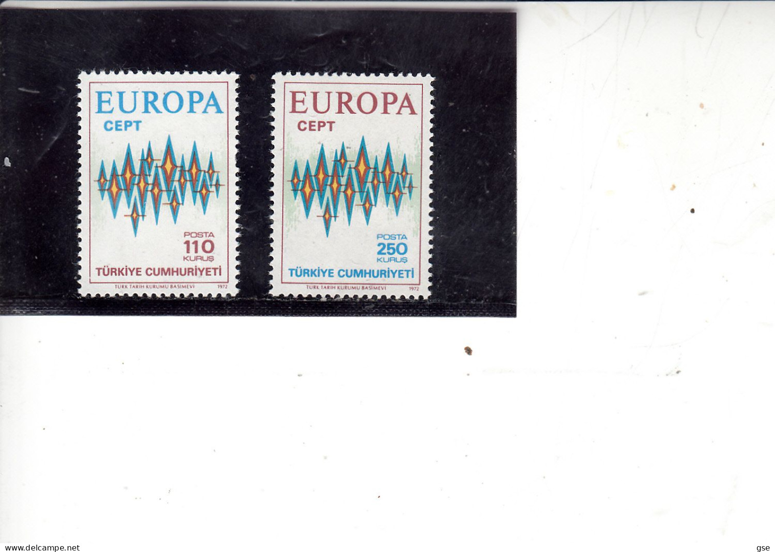 TURCHIA 1972 -  Unificato  2024/5** - Europa-CEPT - 1972