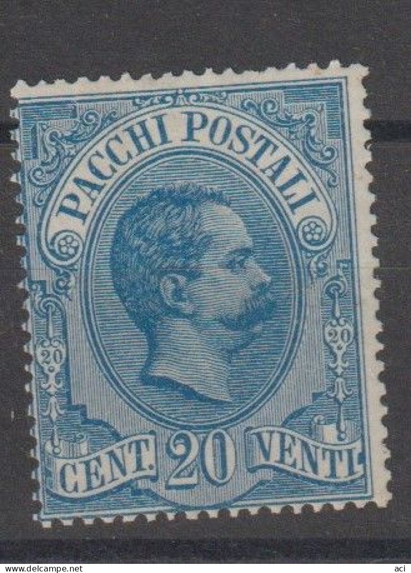 Italy P2 1884  Pacchi Postali 20c Azzuro, Hinged, - Paketmarken