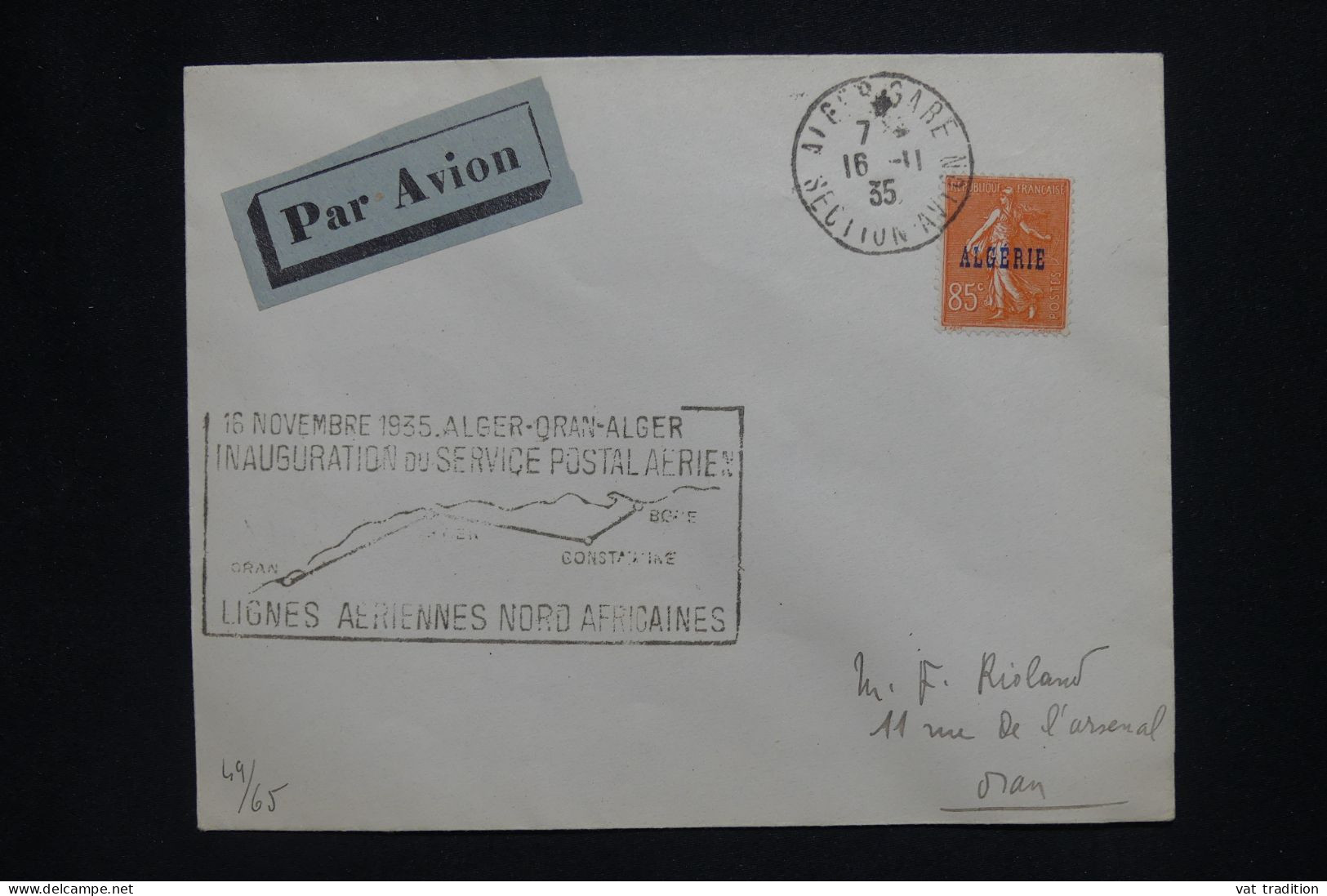 ALGERIE Française - Lettre Par Avion - A Voir - A 535 - Airmail