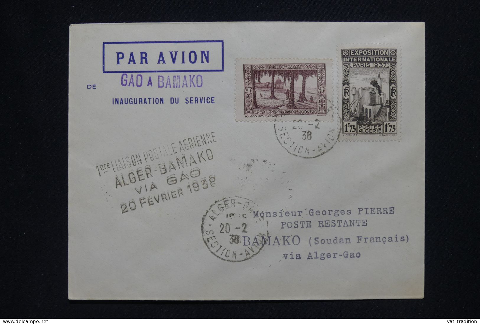 ALGERIE Française - Lettre Par Avion - A Voir - A 541 - Airmail
