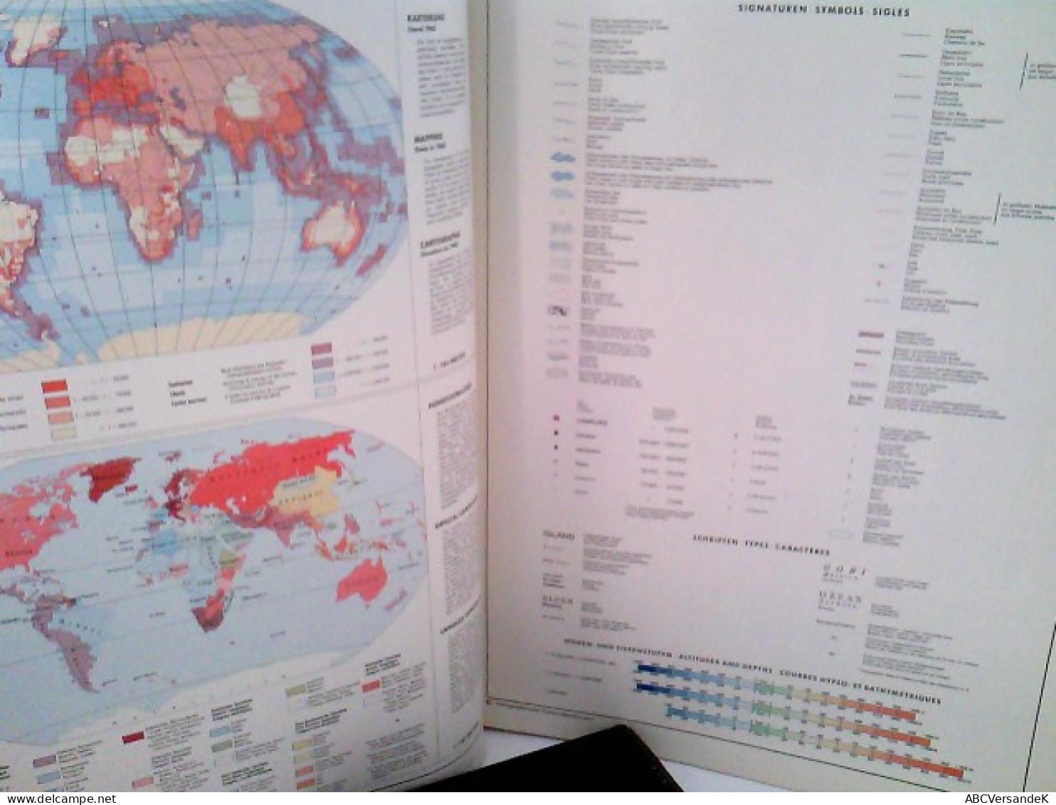 Bertelsmann Atlas International - Edition Kartographisches Institut Bertelsmann. (seltene Ausgabe) - Atlanti