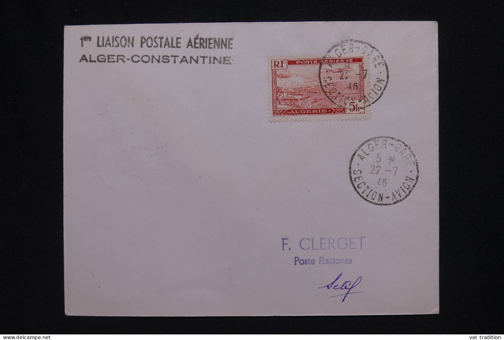 ALGERIE Française - Lettre Par Avion - A Voir - A 542 - Airmail