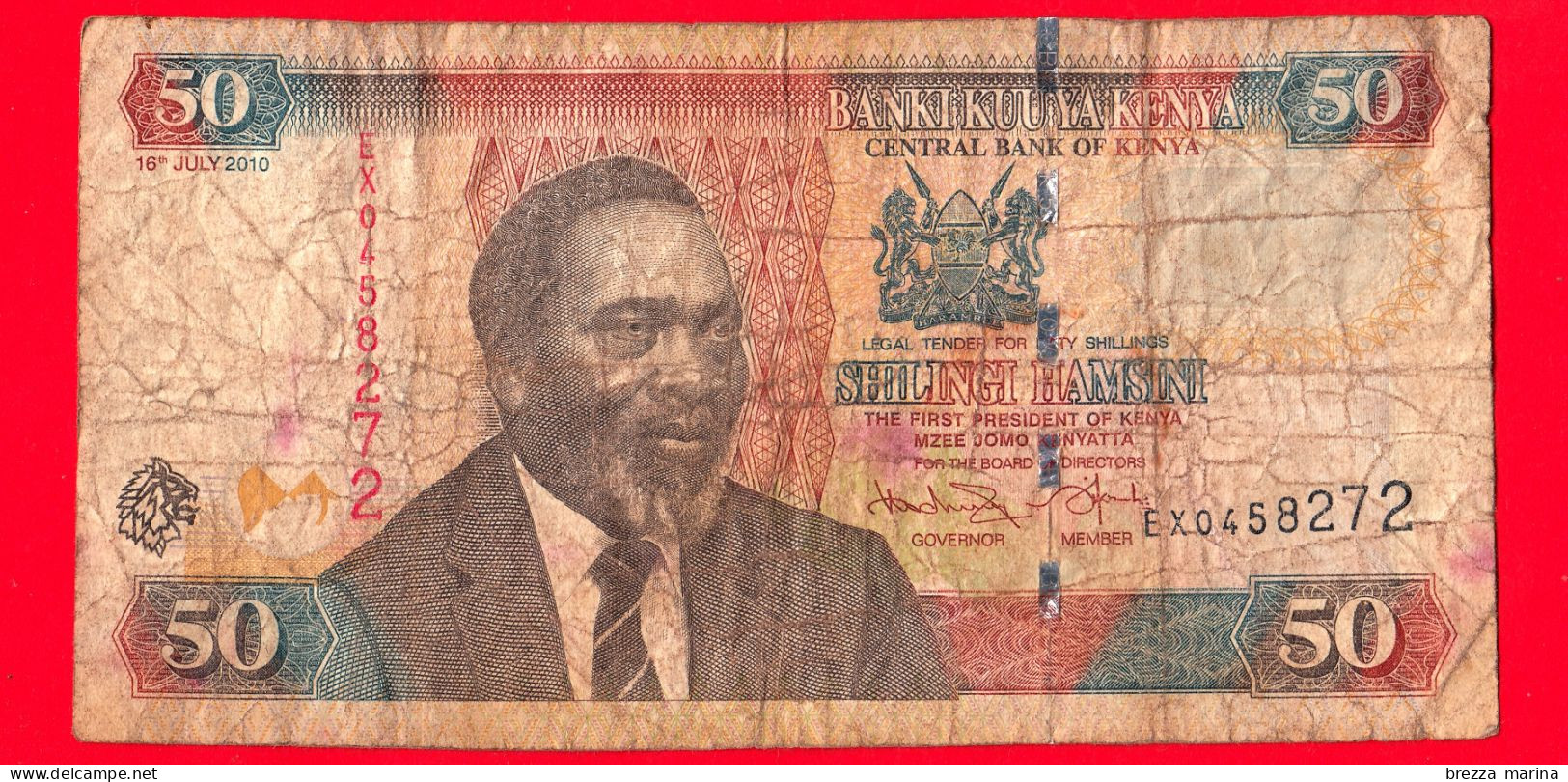 KENIA - Usato - Banconota - 2010 - Mzee Jomo Kenyatta -  Cammelli - Zanne - 50 Shillings - Kenya