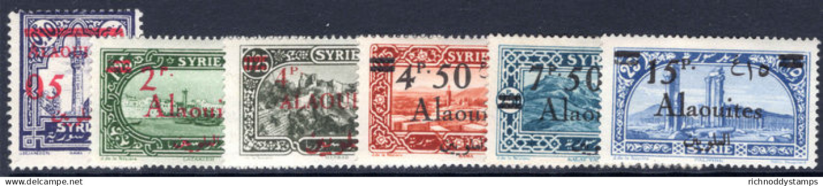 Alaouites 1926-28 Set Lightly Mounted Mint (7p50 Very Fine Used). - Ongebruikt