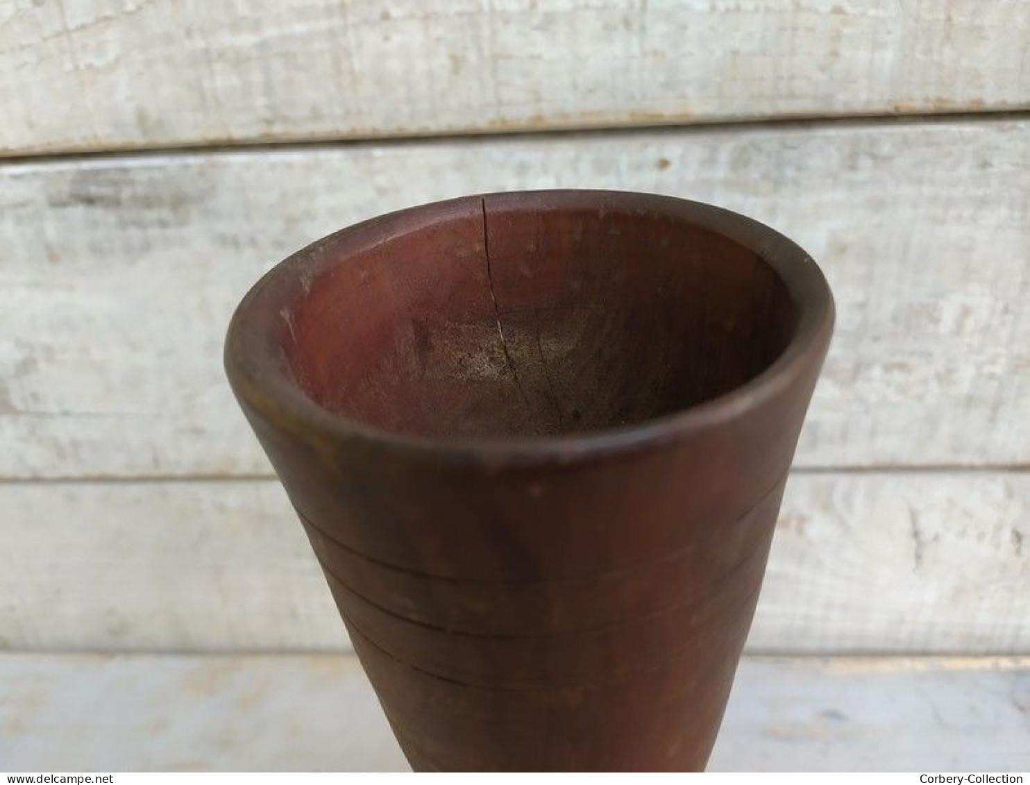 Ancien Ciboire et Calices Religieux Bois Tourné