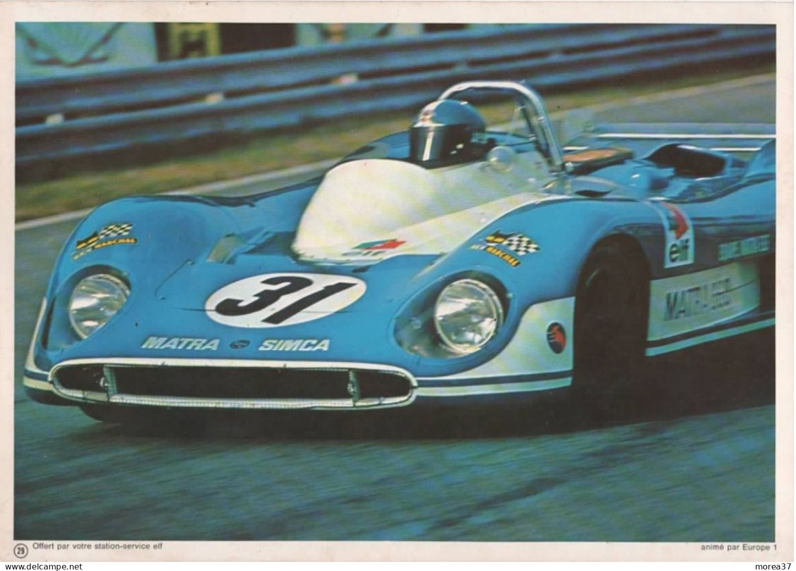 Fiche Technique De MATRA ELF Type MS 660  Offert Par Station Service ELF  N°29 - Car Racing - F1