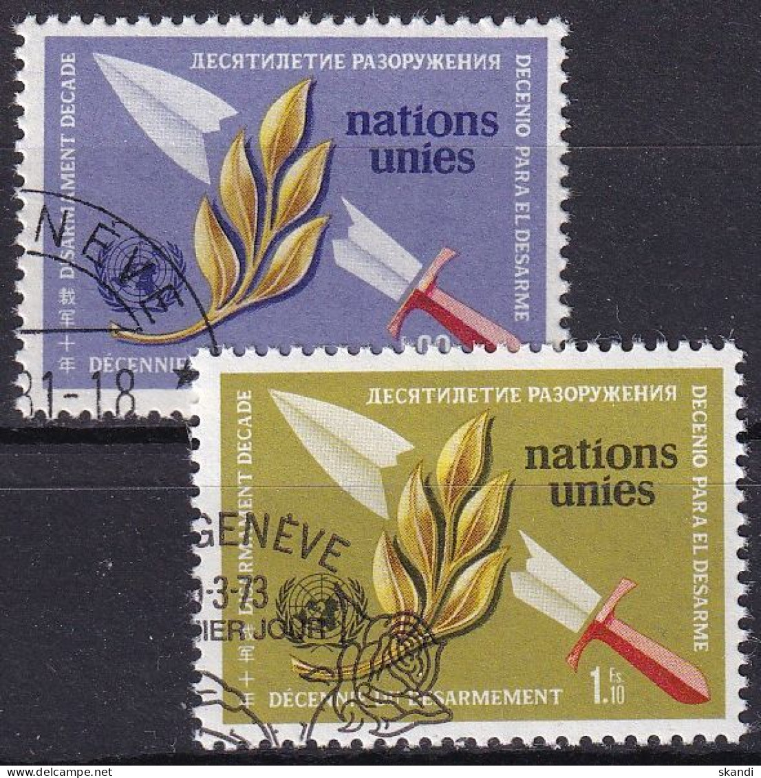 UNO GENF 1973 Mi-Nr. 30/31 O Used - Aus Abo - Used Stamps