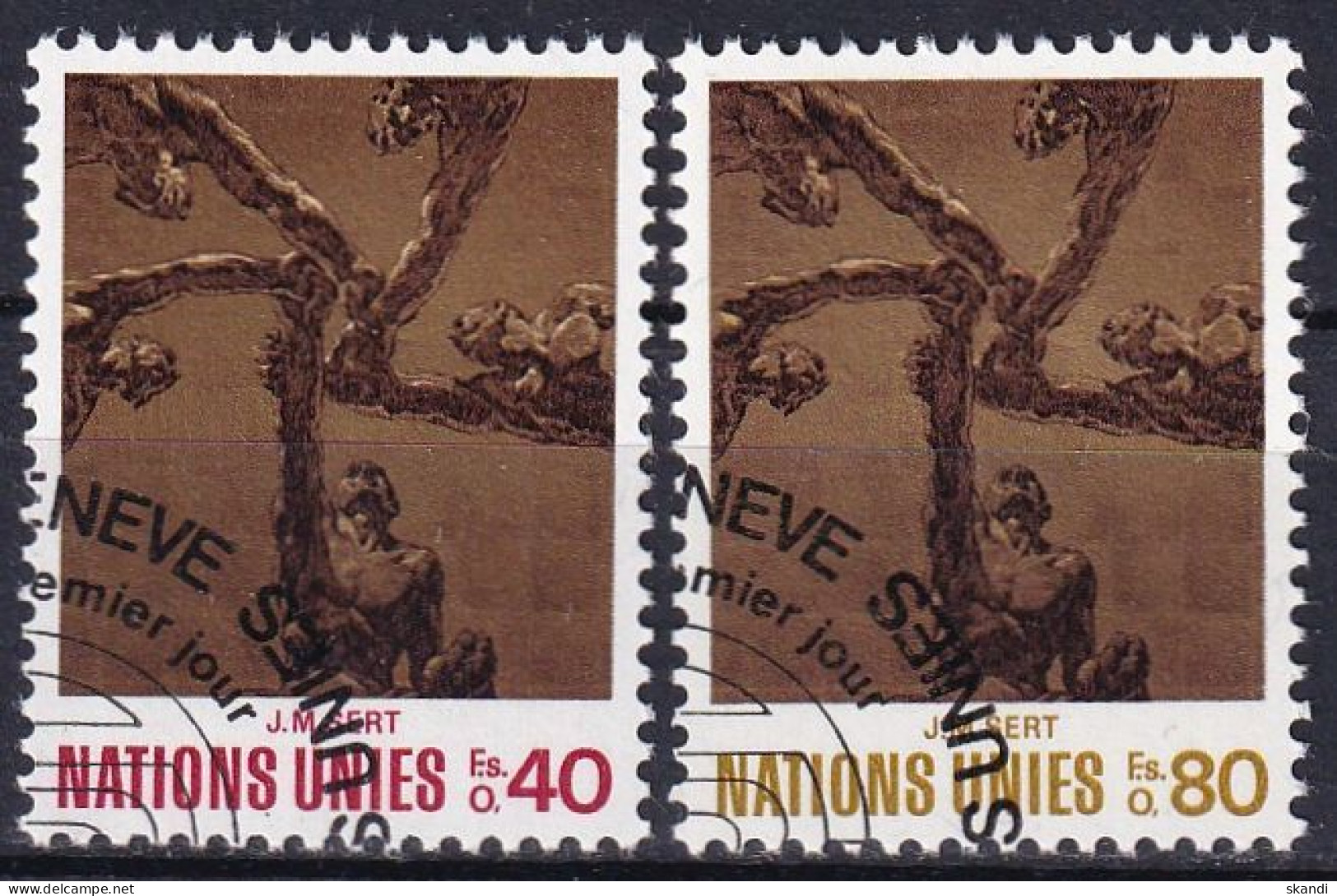 UNO GENF 1972 Mi-Nr. 28/29 O Used - Aus Abo - Oblitérés