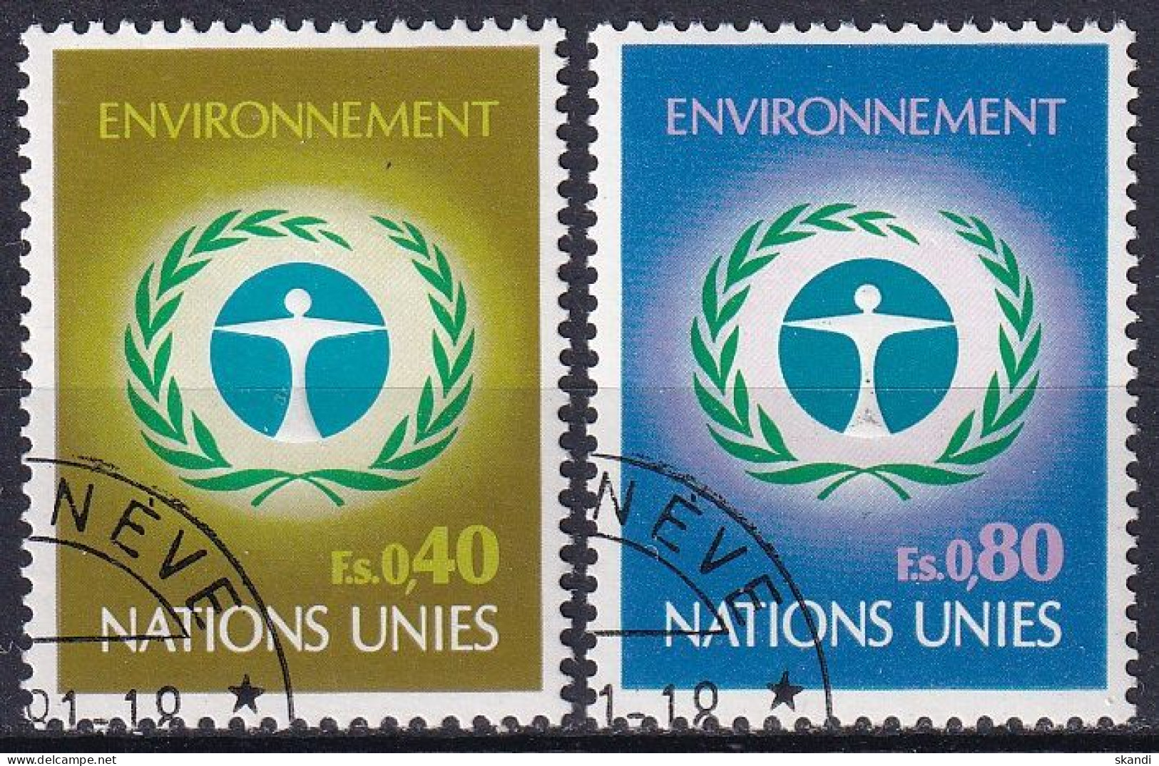 UNO GENF 1972 Mi-Nr. 25/26 O Used - Aus Abo - Used Stamps