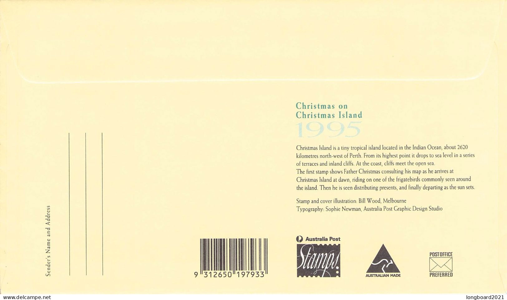 CHRISTMAS ISLANDS - FDC 1995 CHRISTMAS  / *177 - Christmas Island