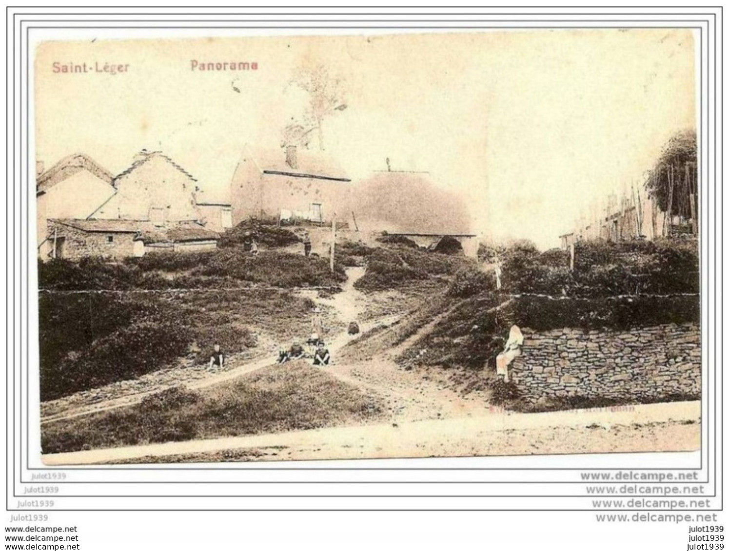 SAINT - LEGER ..-- Panorama . 1919 De REBAIX Vers MOLENBEEK ( Melle Zelina BONTE ) . Voir Verso . - Saint-Léger