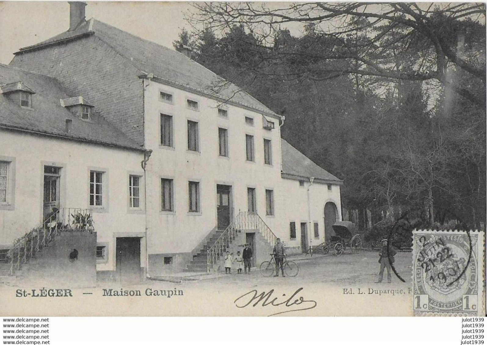 SAINT - LEGER ..-- Maison GAUPIN . 1907 Vers IXELLES ( Mme Vve DIDDELHOF ) . Voir Verso . - Saint-Léger