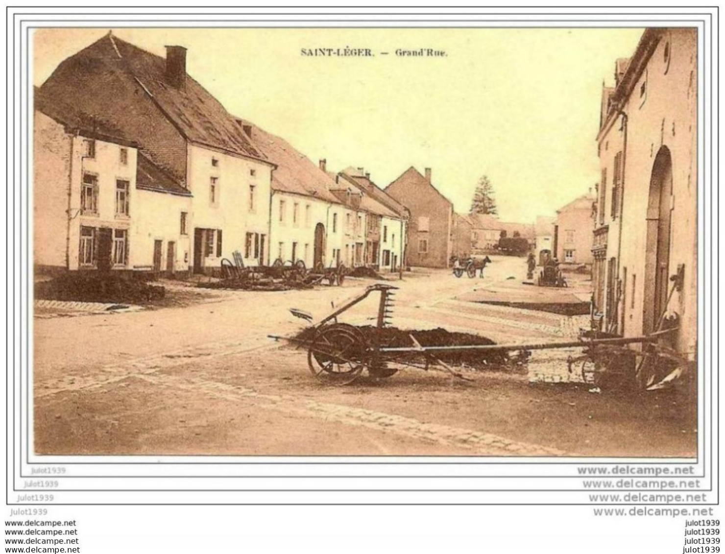 Julot1939 .  SAINT - LEGER ..-- Grand' Rue . 1921 Vers LIEGE ( Melle Angéline BONMARIAGE ) . Voir Verso . - Saint-Léger