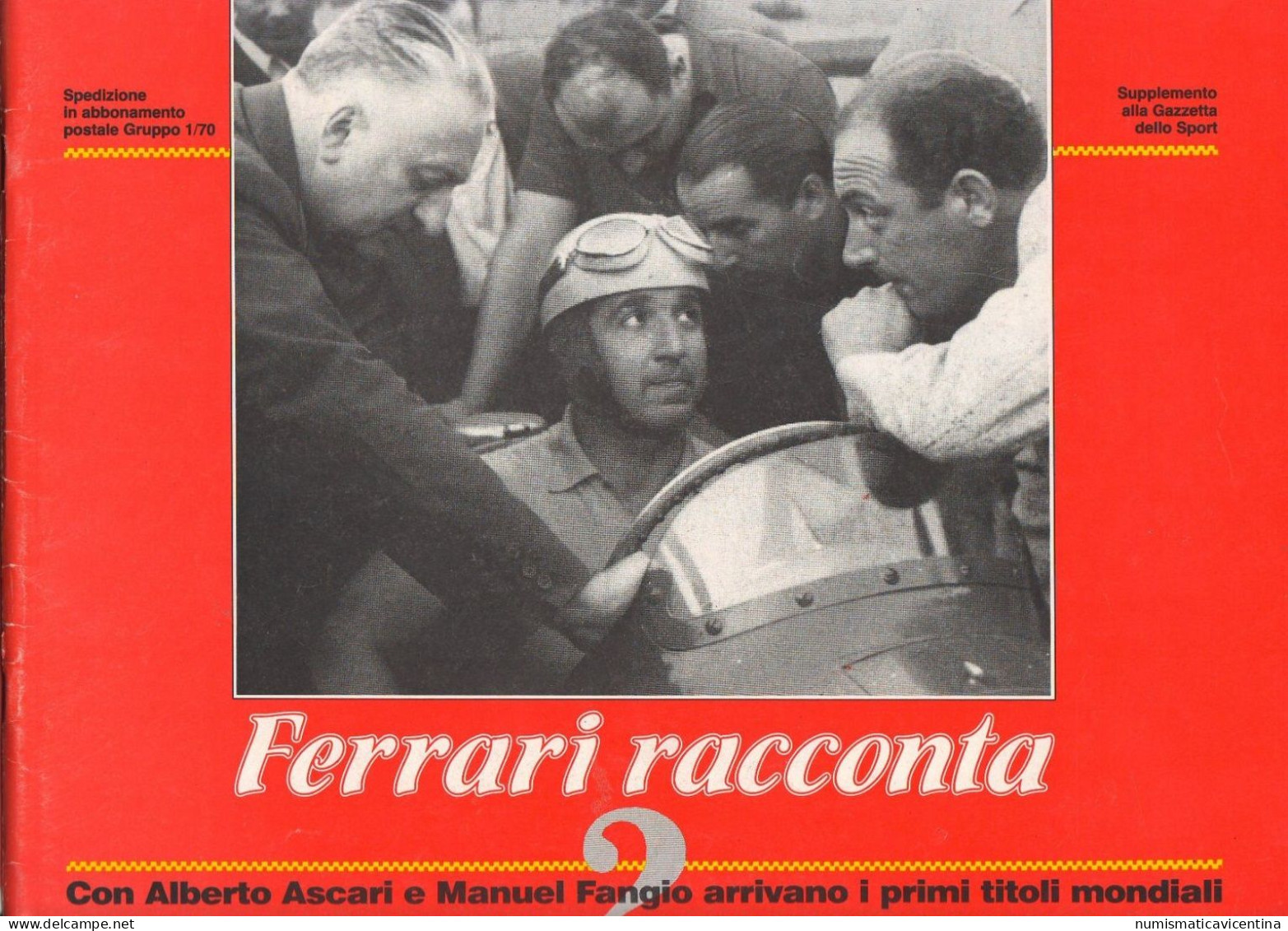 FERRARI Formula 1 Manifesto Alberto Ascari + Libretto 1988 Inserto Gazzetta Dello Sport Auto Cars Racing F1 Vol.2 - Car Racing - F1