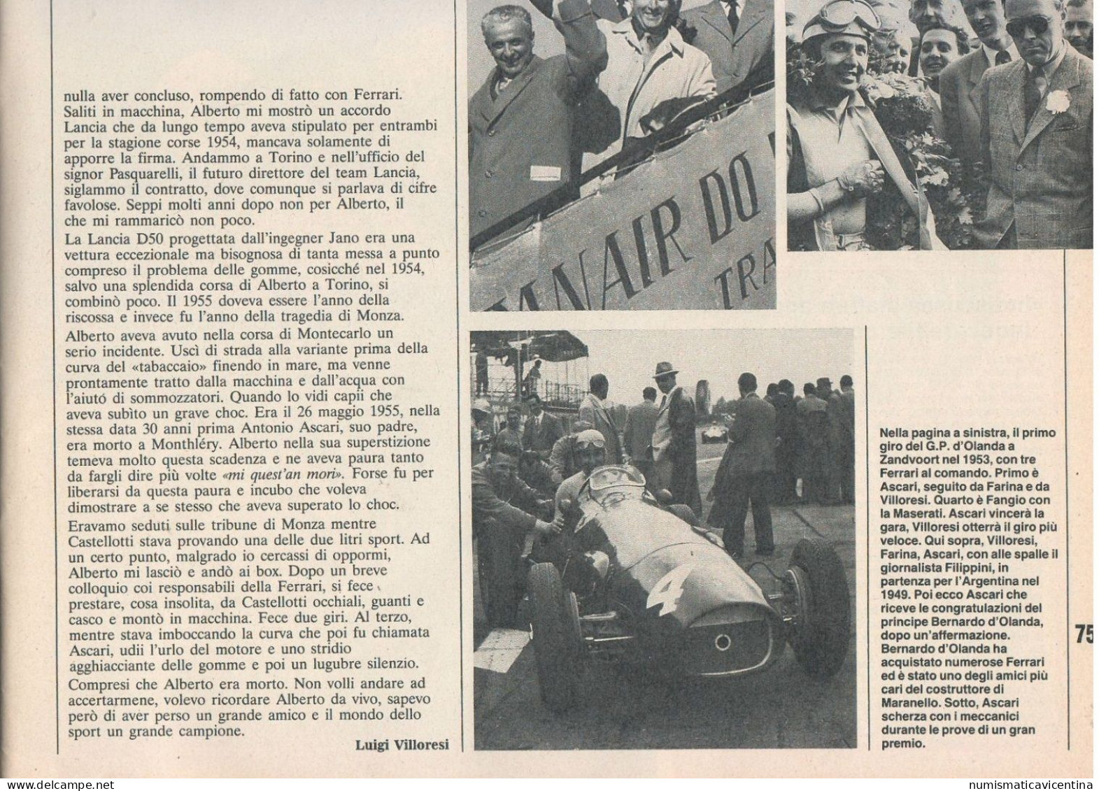 FERRARI Formula 1 Manifesto Alberto Ascari + Libretto 1988 Inserto Gazzetta Dello Sport Auto Cars Racing F1 Vol.2 - Car Racing - F1