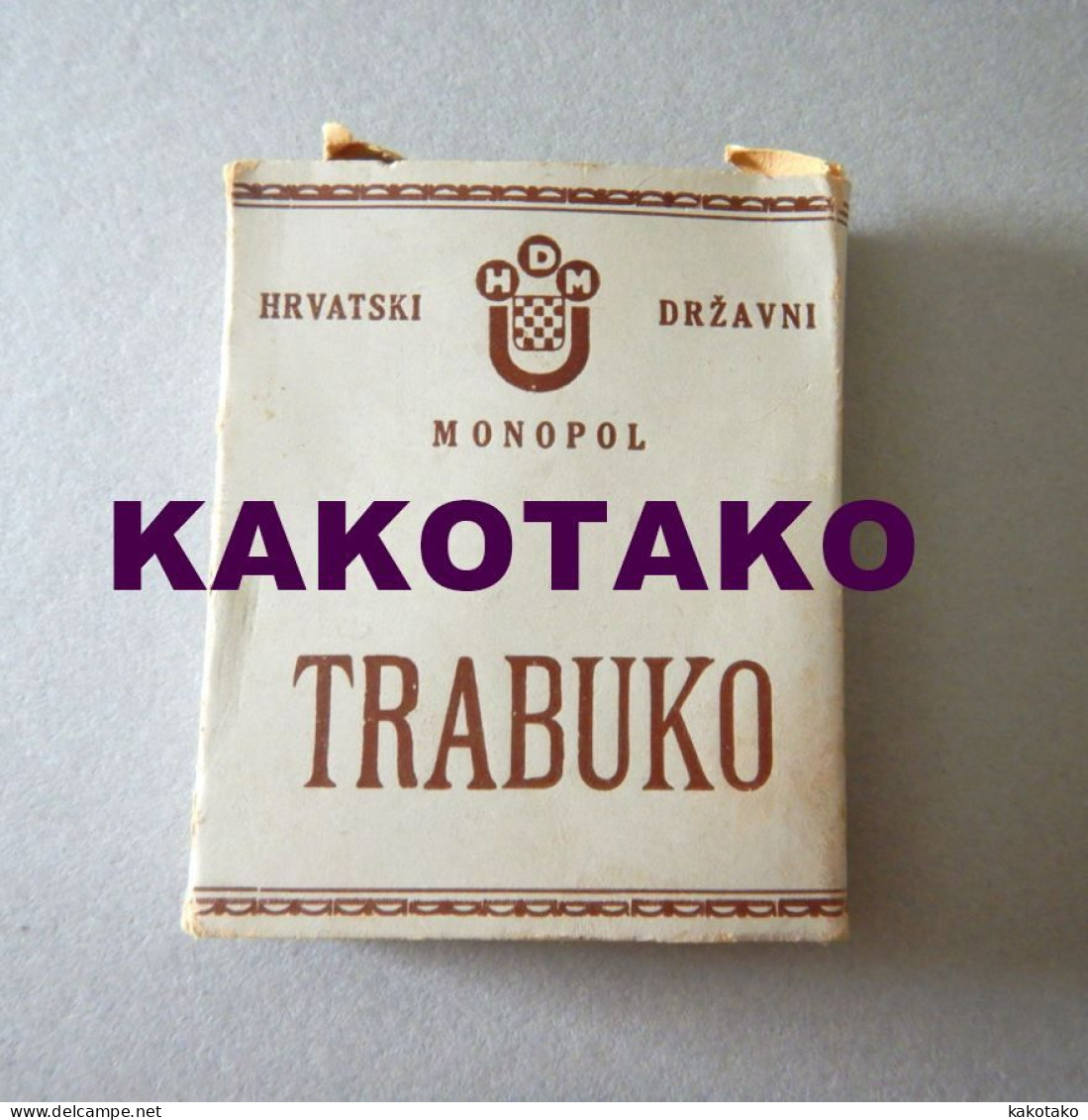 NDH - WW2 - CROATIA - TRABUKO CIGAR CASE - Empty Box  RARE ! Cigarette - Empty Tobacco Boxes