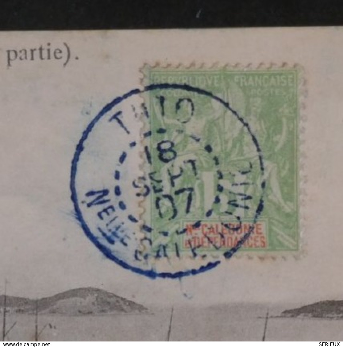 BU10 NOUVELLE CALEDONIE BELLE CARTE RR 1907 PETIT BUREAU THIO A CHATELINEAU BELGIQUE +C. BLEU + AFF. INTERESSANT+ - Storia Postale