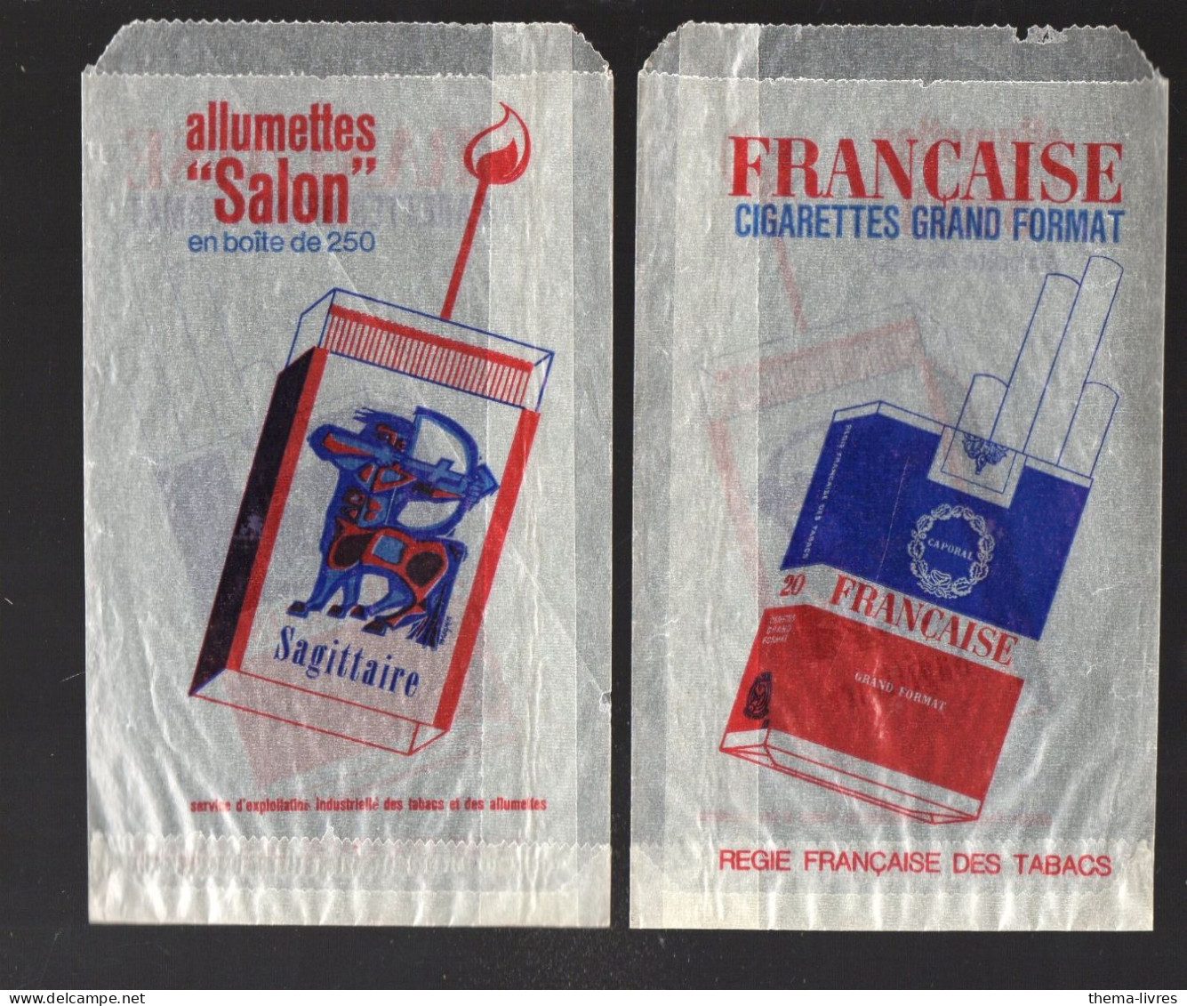 (tabac) Sachet Cigarettes FRANCAISE  / Alumettes SALON  (PPP42913) - Tabak