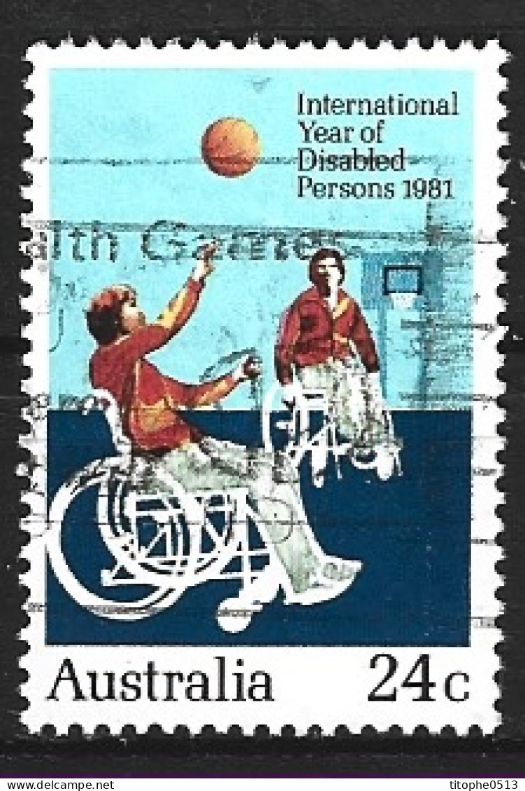 AUSTRALIE. N°746 De 1981 Oblitéré. Basket Pour Handicapés. - Handisport