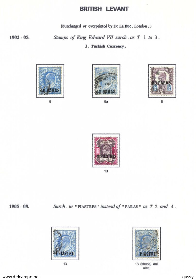 LEVANT BRITANNIQUE Ca.1902-08: Lot D'obl. - Britisch-Levant