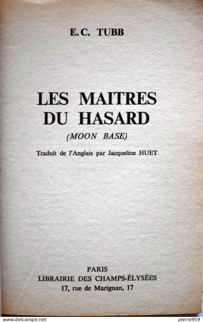 Les Maîtres Du Hasard - E. C. Tubb - Le Masque SF