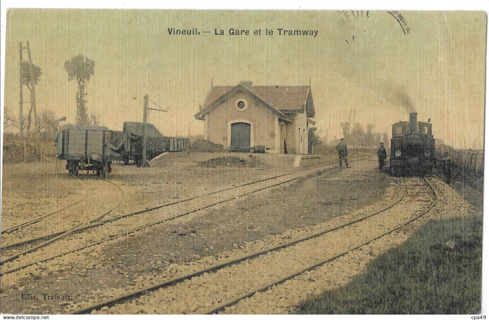 36      VINEUIL  LA   GARE   ET   LE   TRAMWAY - Andere & Zonder Classificatie