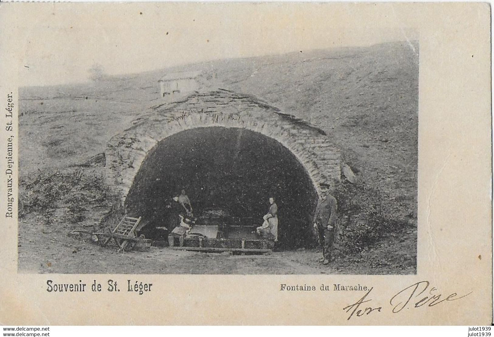 SAINT - LEGER ..-- FONTAINE De MARACHE . LAVANDIERES . 1903 Vers BXL ( Melle Suzanne DE ROUCK ) . Voir Ve - Saint-Leger