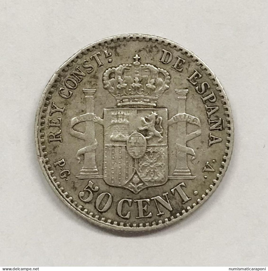 SPAGNA Spain  España 50 Centimos 1894 ( 94 ) KM#703 Spl E.852 - Sammlungen