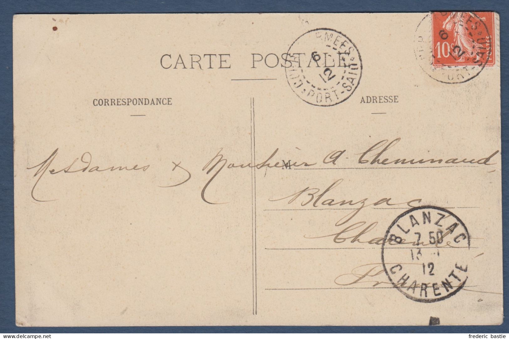 PORT SAID - Cachet  CORR D' ARMEES  * PORT SAID * - Cartas & Documentos