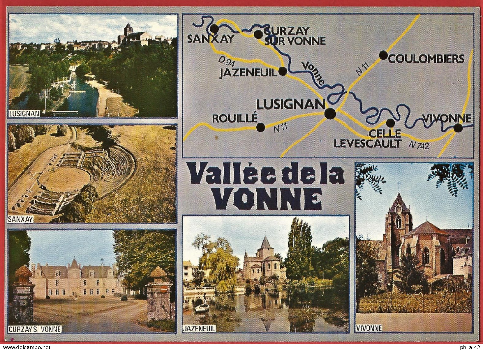 Poitou-Charentes : Carte De Vallée De La Vonne - Carte Neuve - Poitou-Charentes