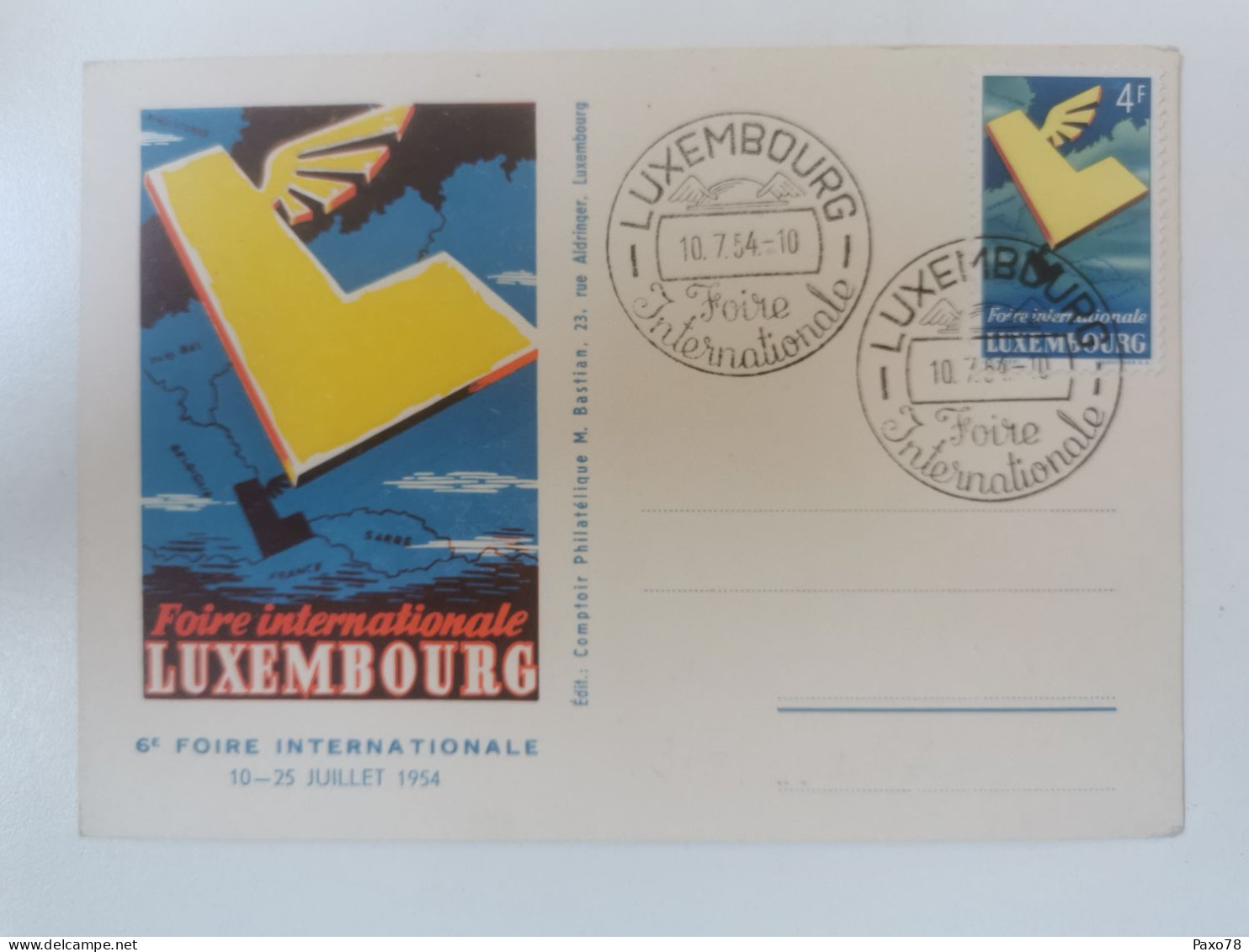 6ème Foire Internationale Luxembourg 1954 - Cartes Commémoratives