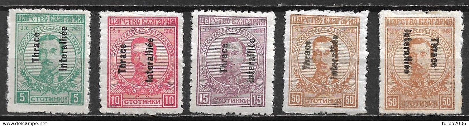 THRACE Interallied Administration 1920 Normal Set + Inverted Black Overprint Vl. 19 / 22 - 23 MH - Thrace