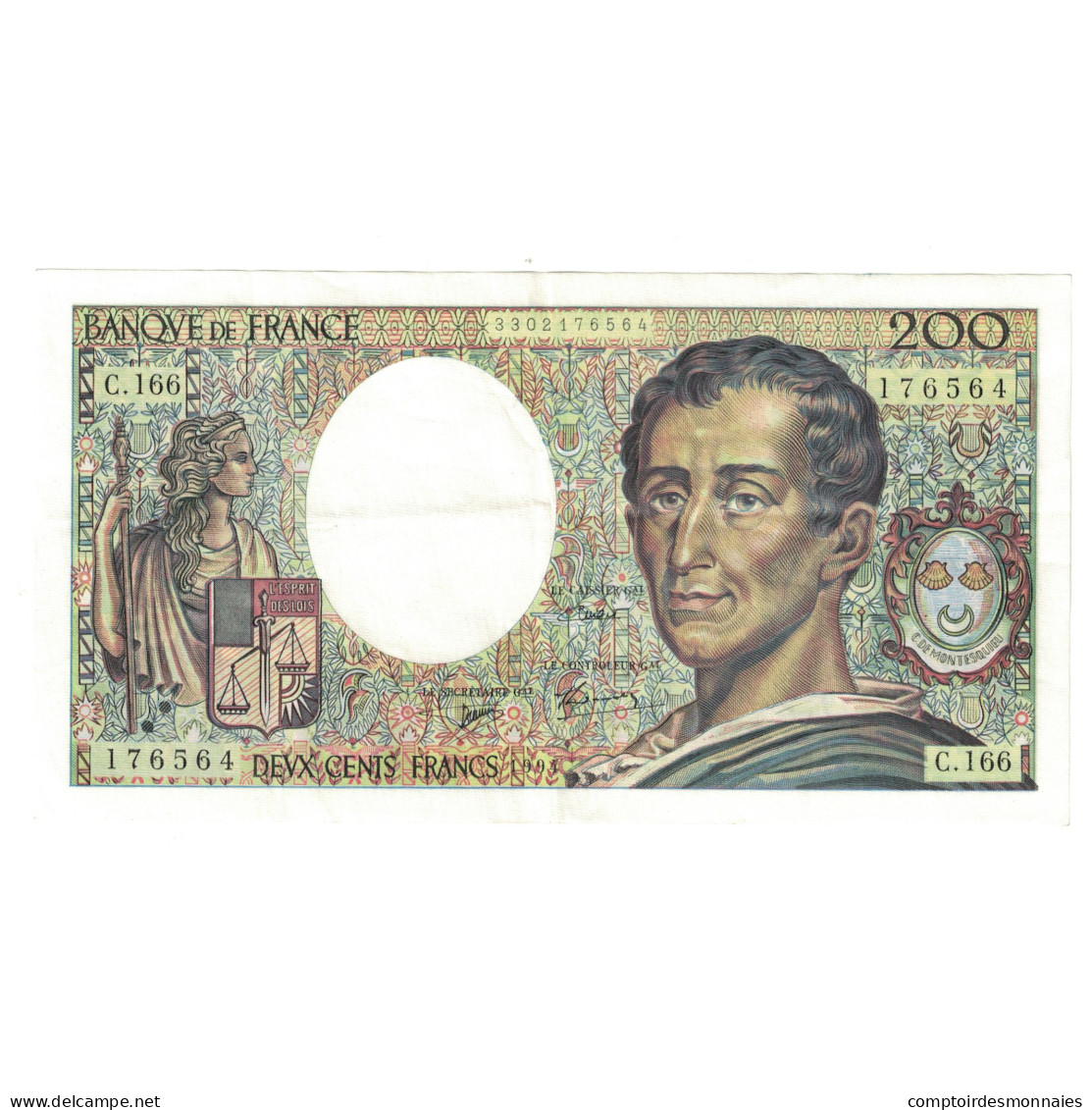 France, 200 Francs, Montesquieu, 1994, C.166176564, TTB, Fayette:70/2.01 - 200 F 1981-1994 ''Montesquieu''