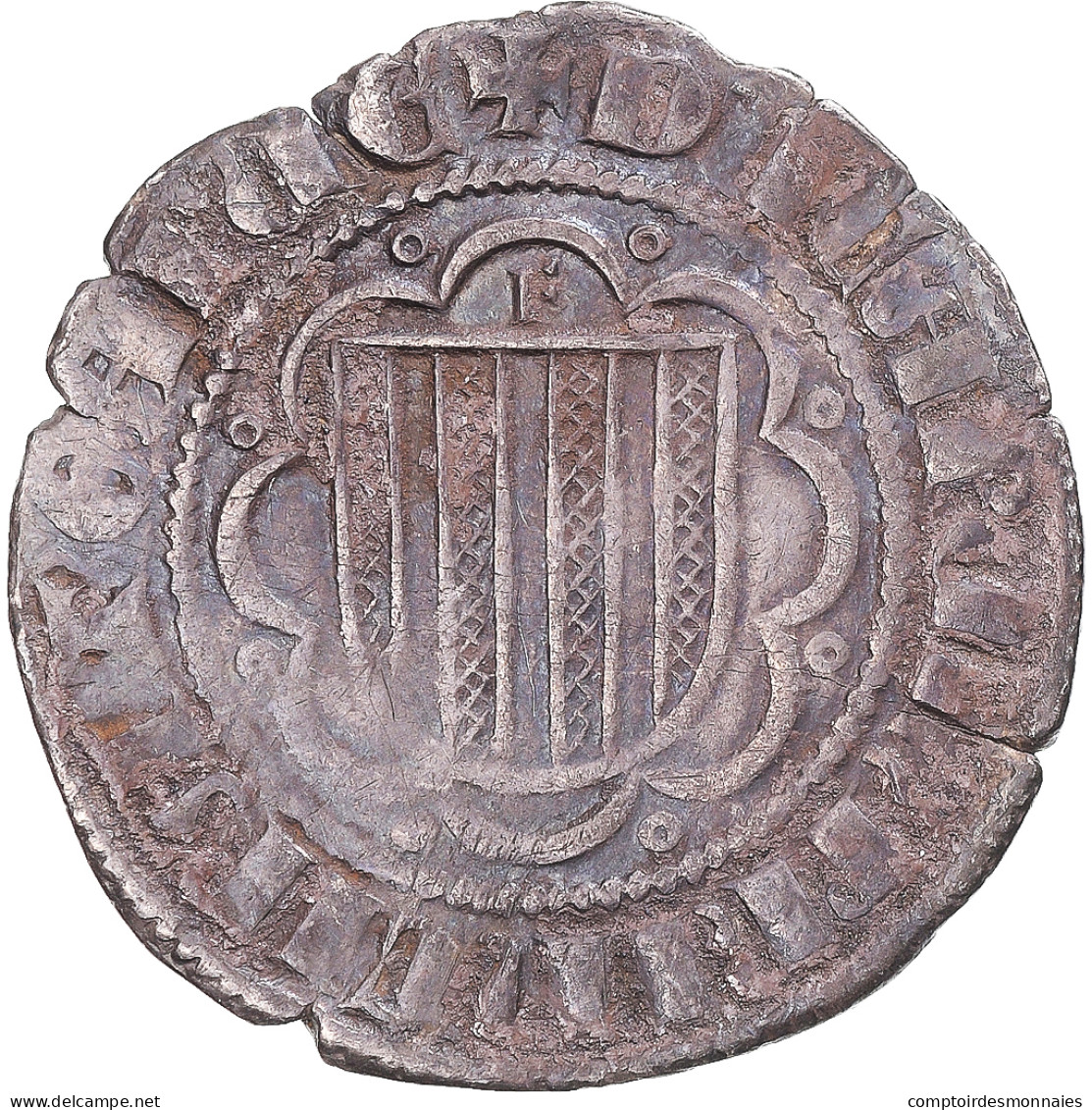 Monnaie, Italie, Frédéric III D'Aragon, Pierreale, 1296-1337, Messina, TTB - Feudal Coins