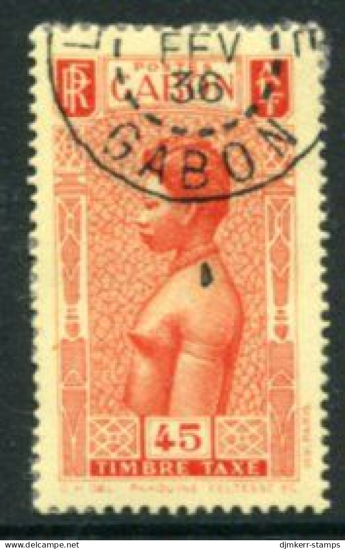 GABON 1932 Postage Due 45 C. Used.  Yv. 28 - Postage Due