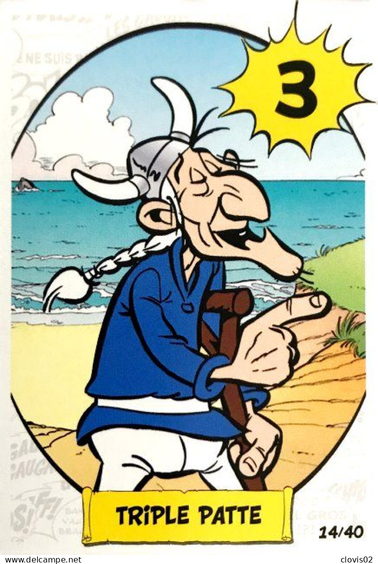 Carte N°14 TRIPLE PATTE - Astérix Imbattable Cora 2023 - Other & Unclassified