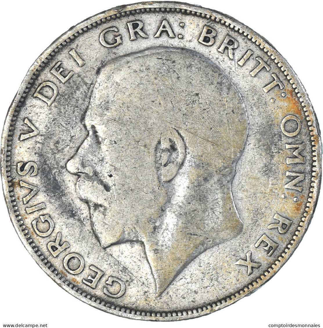 Monnaie, Grande-Bretagne, George V, 1/2 Crown, 1923, TB+, Argent, KM:818.2 - K. 1/2 Crown