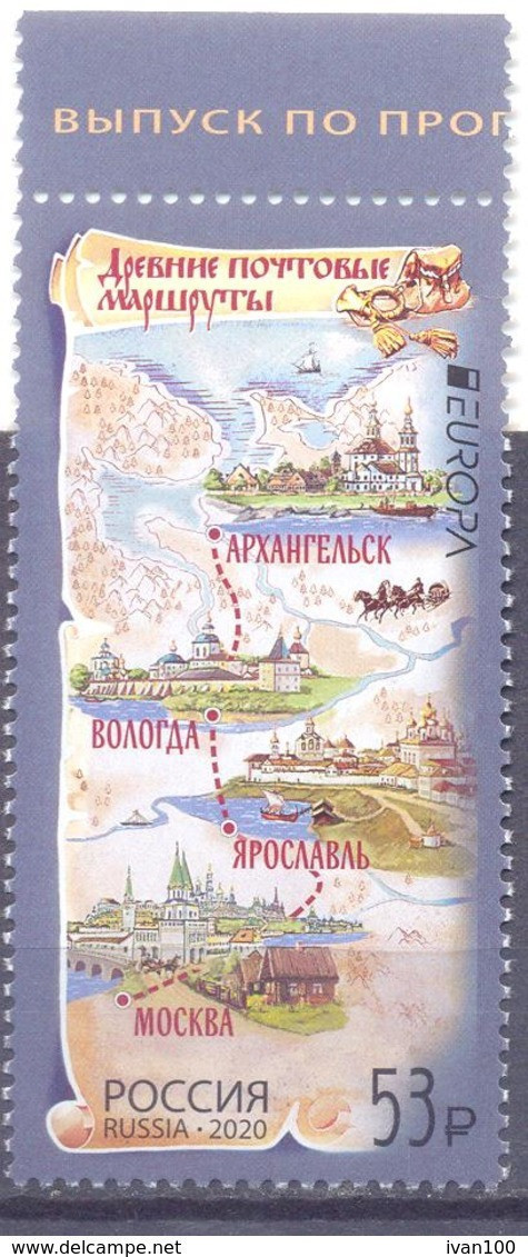 2020. Russia, Europa 2020, 1v, Mint/** - Unused Stamps