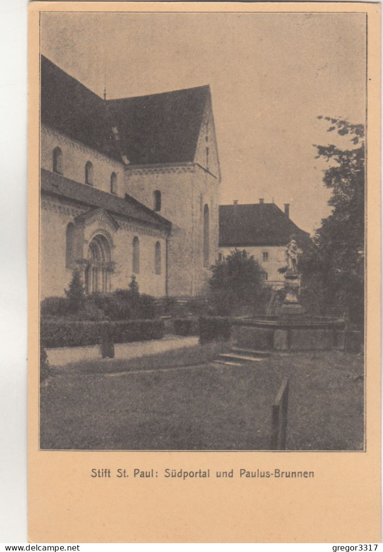 D365) Stift ST. PAUL - Lavanttal - Südportal Und Paulus Brunnen ALT ! - Wolfsberg