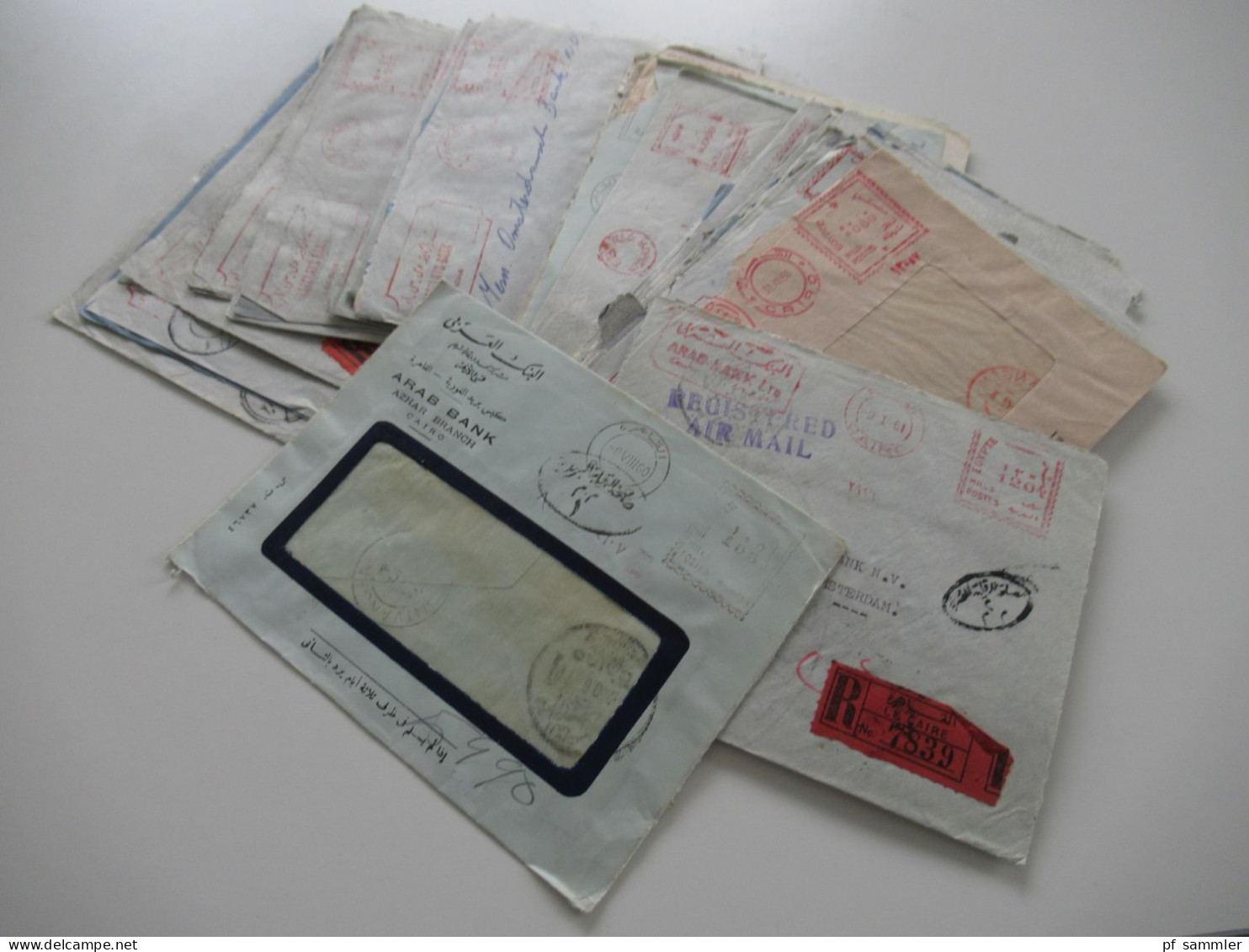 Ägypten 1950er Jahre Belegeposten 41 Belege / Teils Einschreiben / Reko / Viele Stempel / AFS Freistempel Nach Holland - Briefe U. Dokumente