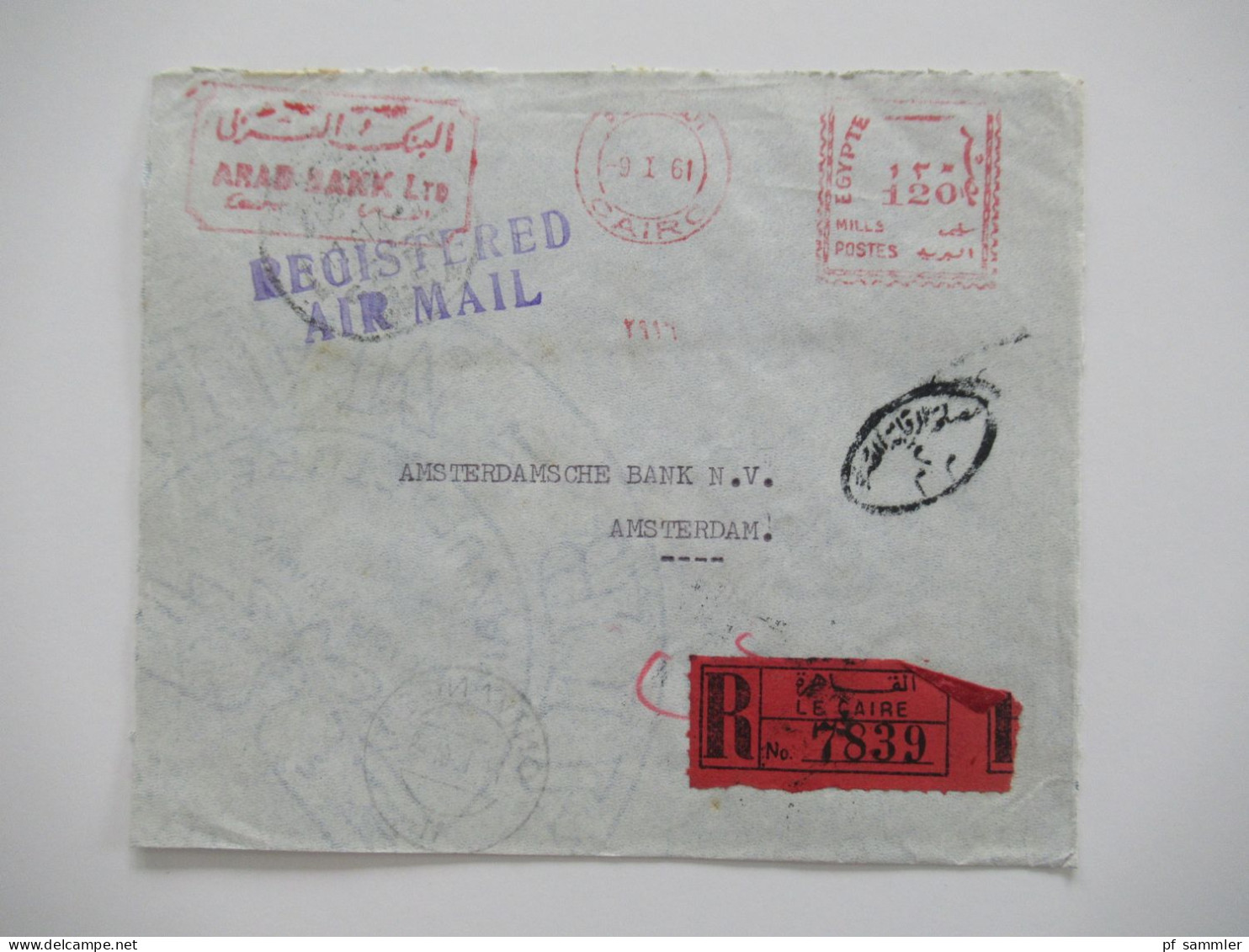 Ägypten 1950er Jahre Belegeposten 41 Belege / Teils Einschreiben / Reko / Viele Stempel / AFS Freistempel Nach Holland - Briefe U. Dokumente