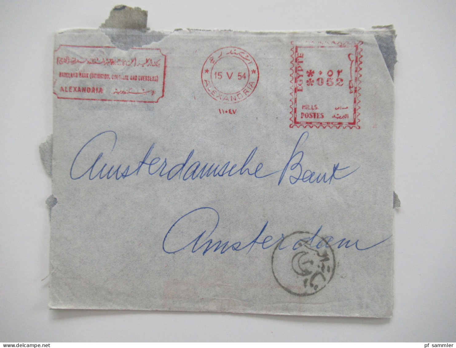 Ägypten 1950er Jahre Belegeposten 41 Belege / teils Einschreiben / Reko / viele Stempel / AFS Freistempel nach Holland